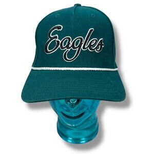 Philadelphia Eagles Retro Throwback Double Script Strapback Hat Green '47 NFL‎